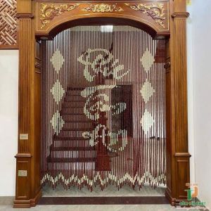 Rèm hạt gỗ phong thủy - mẫu chữ Thập đẹp